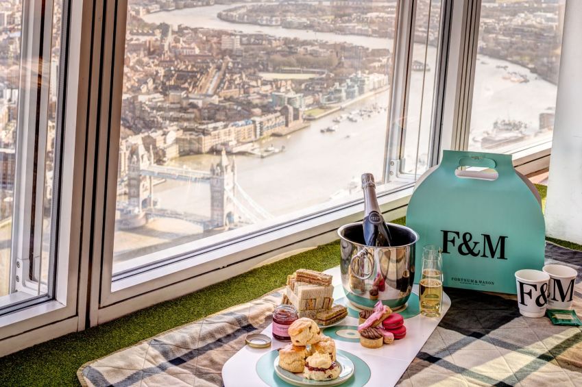 Fortnum Mason The View from the Shard Sky-High Tea picnic hampers london england summer travel UK patriciaparisienne